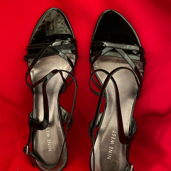 Black Crisscross open toe high heel - Picture 3 of 5